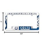 Rico Industries NFL Indianapolis Colts Primary 12" x 6" Chrome All Over Automotive License Plate Frame for Car/Truck/SUV