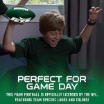 Franklin Sports NFL New York Jets Football - Kids Foam Football - Soft Junior Size 8.5" Ball with 3D Logos - Perfect for Gameday + Tailgates