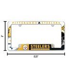 Rico Industries NFL Pittsburgh Steelers Primary 12" x 6" Chrome All Over Automotive License Plate Frame for Car/Truck/SUV