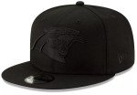 New Era NFL 9FIFTY Black On Black Adjustable Snapback Hat Cap One Size Fits All (US, Alpha, One Size, Carolina Panthers)