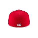 New Era 59Fifty MLB Basic Atlanta Braves Fitted Scarlet Red Headwear Cap (7 3/8)