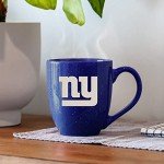 Rico Industries NFL Football New York Giants Primary 16 oz Team Color Laser Engraved Ceramic Coffee Mug