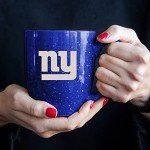 Rico Industries NFL Football New York Giants Primary 16 oz Team Color Laser Engraved Ceramic Coffee Mug