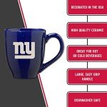Rico Industries NFL Football New York Giants Primary 16 oz Team Color Laser Engraved Ceramic Coffee Mug