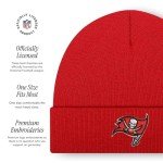 FOCO Men's Tampa Bay Buccaneers NFL Logo Basic Beanie Hat, Team Color