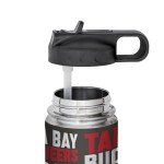 Rico Industries NFL Football Tampa Bay Buccaneers 22oz Stainless Steel Tumbler with Lid - Great For Coffee, Tea, Water or Cocktails