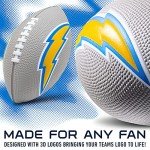 Franklin Sports NFL Los Angeles Chargers Football - Kids Foam Football - Soft Junior Size 8.5" Ball with 3D Logos - Perfect for Gameday + Tailgates