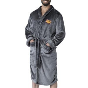 NORTHWEST NFL Washington Commanders Silk Touch Bath Robe, Large/X-Large, Rollout Charcoal