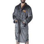 NORTHWEST NFL Washington Commanders Silk Touch Bath Robe, Large/X-Large, Rollout Charcoal