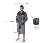 NORTHWEST NFL Washington Commanders Silk Touch Bath Robe, Large/X-Large, Rollout Charcoal