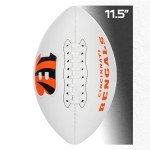 Franklin Sports NFL Cincinnati Bengals Autograph Football - Official Size White Panel Souvenir Football for Autographs + Signatures - NFL Team Fan Shop Memorabilia Football for Display