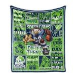 WTKBLAN Football Blanket Gifts, Sport Style Throw Blanket for Football Fans, Super Soft Cozy Flannel Blanket for Bedroom Living Room 60"x50"
