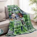WTKBLAN Football Blanket Gifts, Sport Style Throw Blanket for Football Fans, Super Soft Cozy Flannel Blanket for Bedroom Living Room 60"x50"