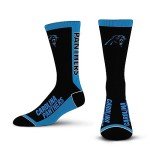 For Bare Feet NFL CAROLINA PANTHERS MVP Crew Sock Team Color Large