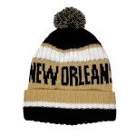 aoenbork New Orleans Beanie Knit Hat with Pom Winter Cuffed Cap Sport Fans Gift