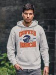 Junk Food Clothing x NFL - Denver Broncos - Team Helmet - Unisex Adult Pullover Fleece Hoodie for Men and Women - Size Large