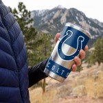Rico Industries NFL Football Indianapolis Colts 20oz Stainless Steel Tumbler with Lid - Great For Coffee, Tea, Water or Cocktails