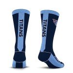 For Bare Feet NFL TENNESSEE TITANS MVP Crew Sock Team Color Large