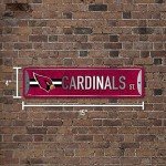 Rico Industries NFL Arizona Cardinals Home Décor Metal Street Sign (4" x 15") - Great for Home, Office, Bedroom, & Man Cave - Made,Silver