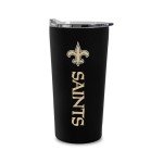 Rico Industries NFL Football New Orleans Saints 18oz Soft Touch, Easy Grip Tumbler