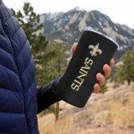 Rico Industries NFL Football New Orleans Saints 18oz Soft Touch, Easy Grip Tumbler