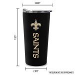 Rico Industries NFL Football New Orleans Saints 18oz Soft Touch, Easy Grip Tumbler