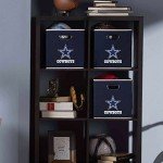 Franklin Sports NFL Dallas Cowboys Collapsible Storage Bin NFL Folding Cube Storage Container Fits Bin Organizers Fabric NFL Team Storage Cubes One Size