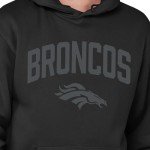 Junk Food Standard Clothing x NFL-Blackout-Pro Football Team Logo Unisex Adult Hooded Fleece Sweatshirt for Men and Women, Black