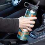 Rico Industries NFL Football Miami Dolphins 22oz Stainless Steel Tumbler with Lid - Great For Coffee, Tea, Water or Cocktails