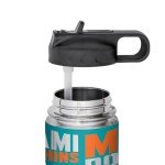 Rico Industries NFL Football Miami Dolphins 22oz Stainless Steel Tumbler with Lid - Great For Coffee, Tea, Water or Cocktails