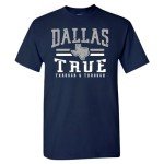 Vintage Dallas Men's Tshirt for Football Fans (Navy T-Shirt, L)