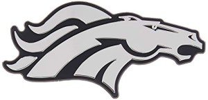 Rico Industries NFL Denver Broncos Chrome Finished Auto Emblem 3D Sticker