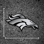 Rico Industries NFL Denver Broncos Chrome Finished Auto Emblem 3D Sticker