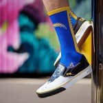 For Bare Feet NFL LOS ANGELES CHARGERS MVP Crew Sock Team Color Large