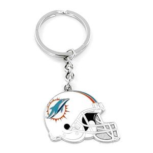 Aminco NFL Miami Dolphins Helmet Keychain, Team Color, 5
