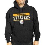 Team Fan Apparel NFL Adult Gameday Charcoal Hooded Sweatshirt - Cotton & Polyester - Stay Warm & Represent Your Team in Style (Pittsburgh Steelers - Charcoal, X-Large)