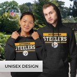 Team Fan Apparel NFL Adult Gameday Charcoal Hooded Sweatshirt - Cotton & Polyester - Stay Warm & Represent Your Team in Style (Pittsburgh Steelers - Charcoal, X-Large)