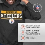 Team Fan Apparel NFL Adult Gameday Charcoal Hooded Sweatshirt - Cotton & Polyester - Stay Warm & Represent Your Team in Style (Pittsburgh Steelers - Charcoal, X-Large)