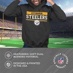 Team Fan Apparel NFL Adult Gameday Charcoal Hooded Sweatshirt - Cotton & Polyester - Stay Warm & Represent Your Team in Style (Pittsburgh Steelers - Charcoal, X-Large)