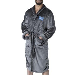 NORTHWEST NFL Detroit Lions Silk Touch Bath Robe, Large/X-Large, Rollout Charcoal