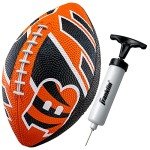 Franklin Sports NFL Cincinnati Bengals Football - Youth Football - Mini 8.5" Rubber Ball - Perfect for Kids - Team Logos and Colors