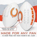 Franklin Sports NFL Chicago Bears Autograph Football - Official Size White Panel Souvenir Football for Autographs + Signatures - NFL Team Fan Shop Memorabilia Football for Display
