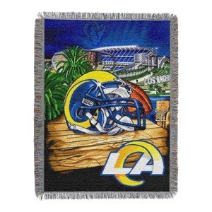 Northwest NFL Los Angeles Rams Unisex-Adult Woven Tapestry Throw Blanket, 48" x 60", Home Field Advantage