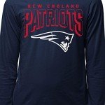 Junk Food Clothing x NFL - New England Patriots - Bold Logo - Unisex Adult Long Sleeve T-Shirt for Men and Women - Size X-Large
