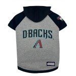 Pets First MLB Hoodie for Dogs & Cats - Arizona Diamondbacks Dog Hooded T-Shirt, X-Small. - MLB Team Color Hoody