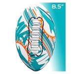 Franklin Sports NFL Miami Dolphins Football - Youth Mini Football - 8.5" Junior Size Ball - SPACELACE Easy Grip Texture- Perfect for Kids