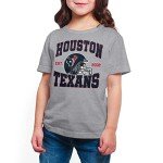 Junk Food Clothing x NFL - Houston Texans - Team Helmet - Kids Short Sleeve T-Shirt for Boys and Girls - Size Small