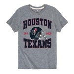 Junk Food Clothing x NFL - Houston Texans - Team Helmet - Kids Short Sleeve T-Shirt for Boys and Girls - Size Small