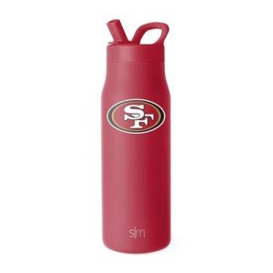 Simple Modern Officially Licensed NFL San Francisco 49ers Water Bottle with Straw Lid | Leak Proof Insulated Stainless Steel Travel Thermos | Gifts for Men Women| Mesa Collection | San Francisco 49ers