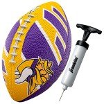 Franklin Sports NFL Minnesota Vikings Football - Youth Football - Mini 8.5" Rubber Ball - Perfect for Kids - Team Logos and Colors